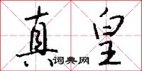 真皇怎么写好看