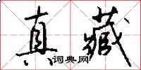 真藏怎么写好看