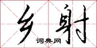 乡射怎么写好看