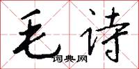 毛诗怎么写好看