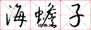 海蟾子怎么写好看