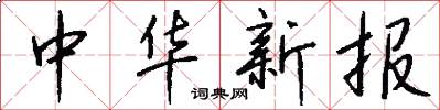 中华新报怎么写好看