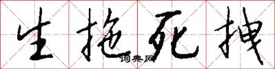 生拖死拽怎么写好看