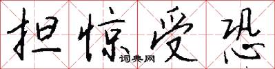 担惊受恐怎么写好看