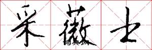 采薇士怎么写好看