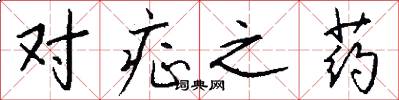 对症之药怎么写好看