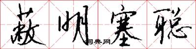 蔽明塞聪怎么写好看