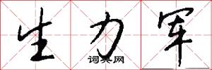 生力军怎么写好看
