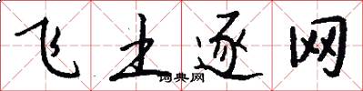飞土逐网怎么写好看
