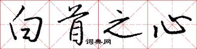 白首之心怎么写好看