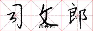 司文郎怎么写好看