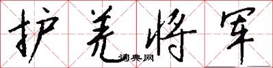 护羌将军怎么写好看