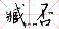 臧否怎么写好看