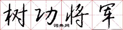 树功将军怎么写好看