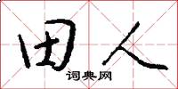 田人怎么写好看