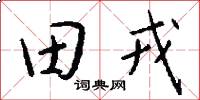 田戎怎么写好看