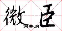 微臣怎么写好看