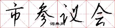 市参议会怎么写好看