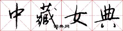 中藏女典怎么写好看