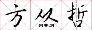 方从哲怎么写好看