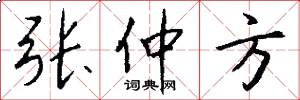 张仲方怎么写好看