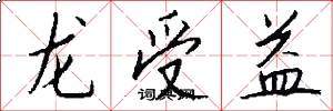 龙受益怎么写好看