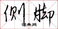 侧脚怎么写好看