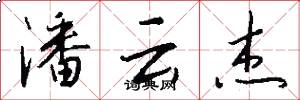 潘云杰怎么写好看
