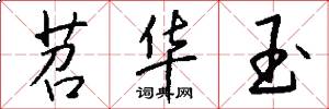 苕华玉怎么写好看