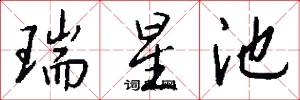 瑞星池怎么写好看