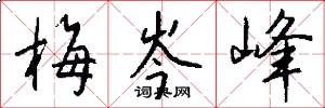 梅岑峰怎么写好看