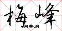 梅峰怎么写好看