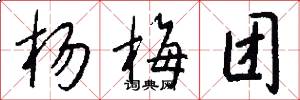 杨梅团怎么写好看