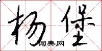 杨堡怎么写好看