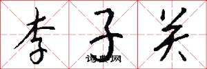 李子关怎么写好看