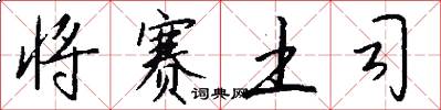 将赛土司怎么写好看
