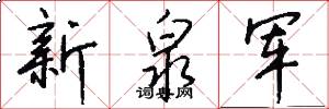 新泉军怎么写好看