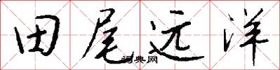 田尾远洋怎么写好看
