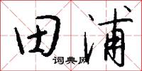 田浦怎么写好看