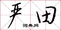 严田怎么写好看