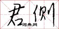 君侧怎么写好看