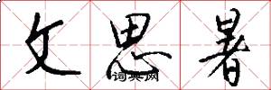 文思暑怎么写好看