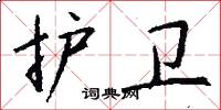 护卫怎么写好看