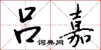 吕嘉怎么写好看