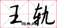 王轨怎么写好看