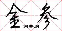 金参怎么写好看