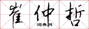 崔仲哲怎么写好看