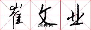 崔文业怎么写好看