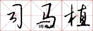 司马植怎么写好看