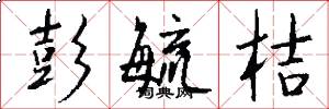 彭毓桔怎么写好看